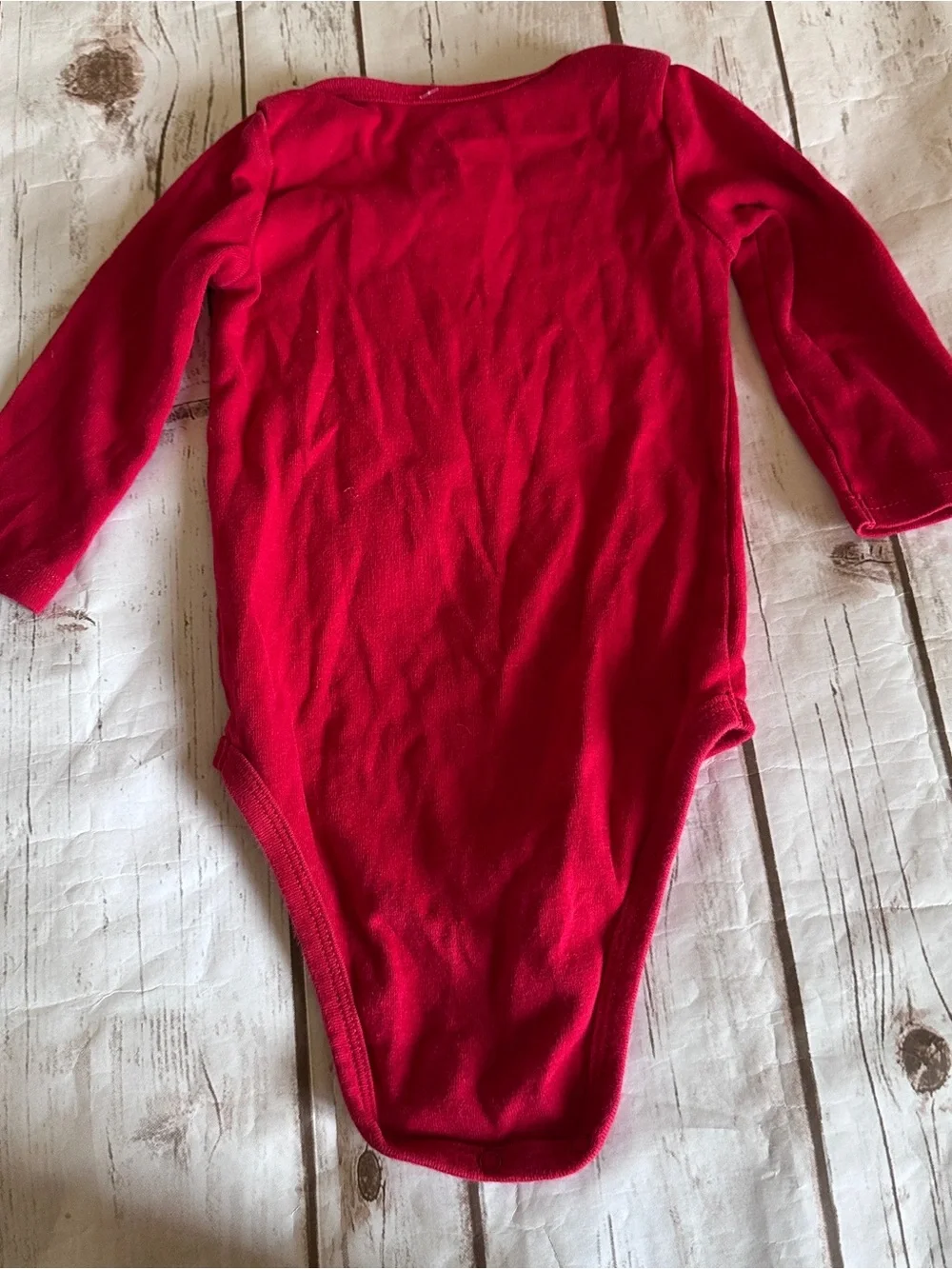 Primary Red long sleeve bodysuit vguc 9-12 months